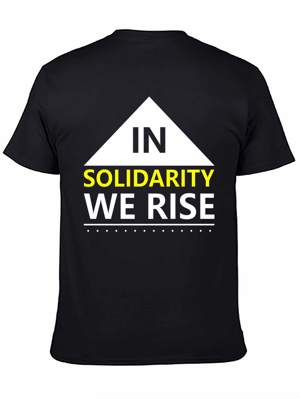 Solidarity We Rise Graphic Tee - Black Cotton
