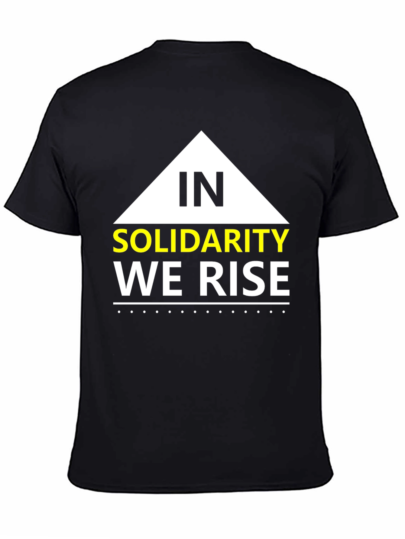 Solidarity We Rise Graphic Tee - Black Cotton
