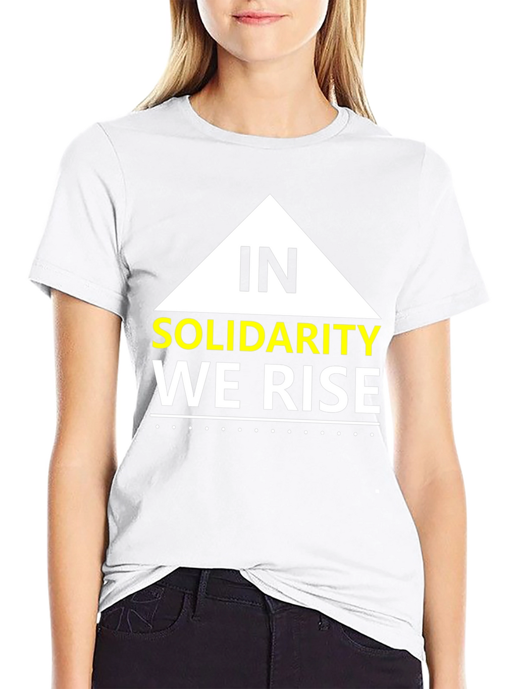 Solidarity We Rise Graphic Tee - Black Cotton