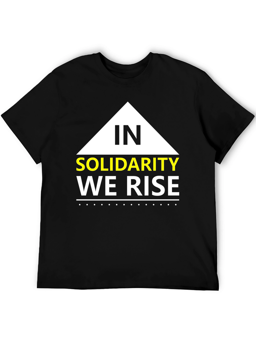 Solidarity We Rise Graphic Tee - Black Cotton