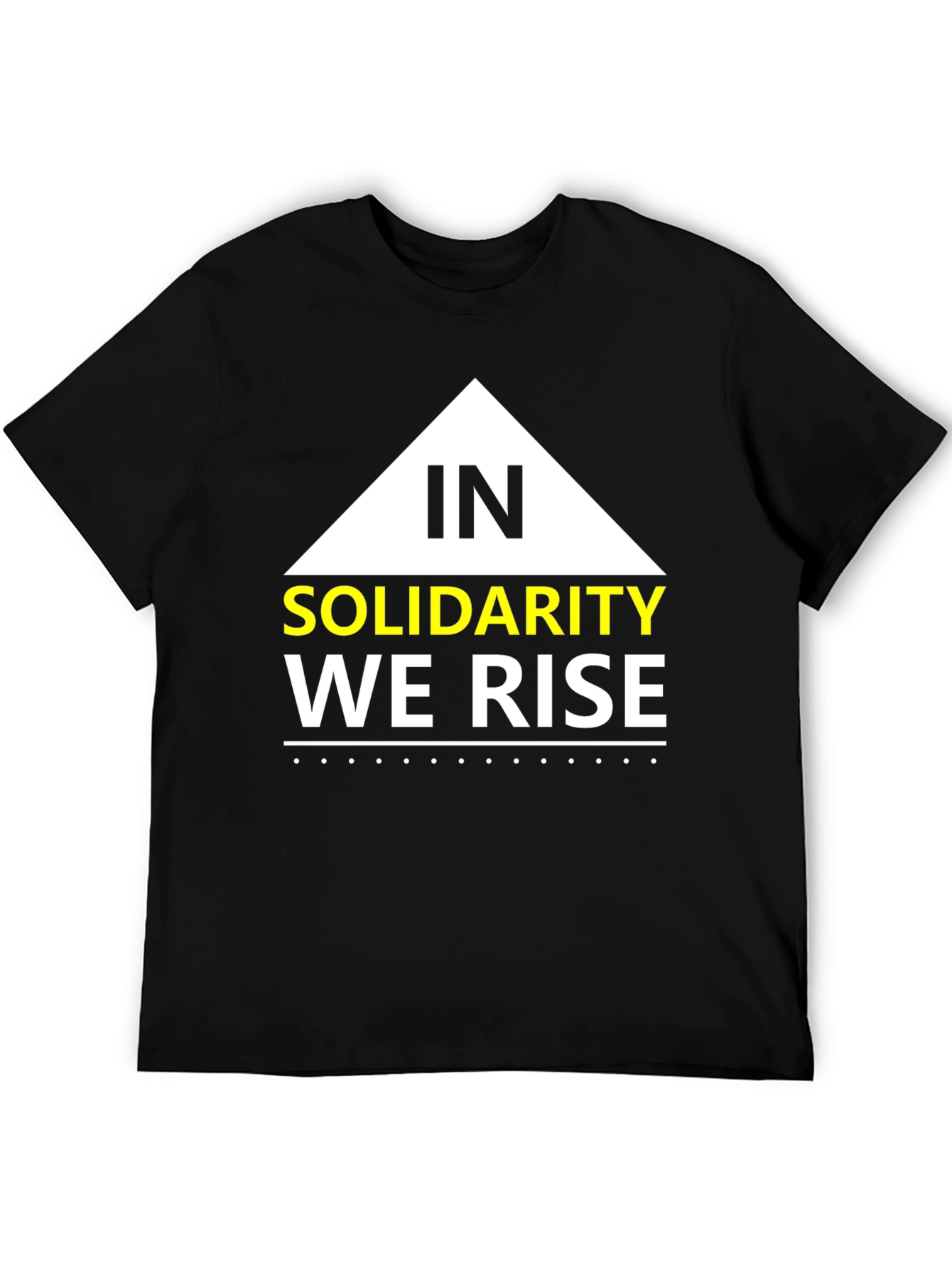 Solidarity We Rise Graphic Tee - Black Cotton