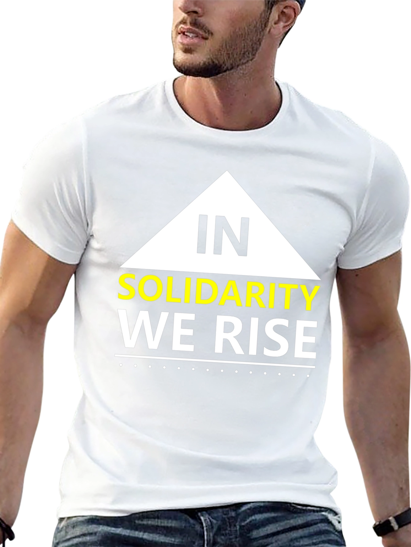 Solidarity We Rise Graphic Tee - Black Cotton