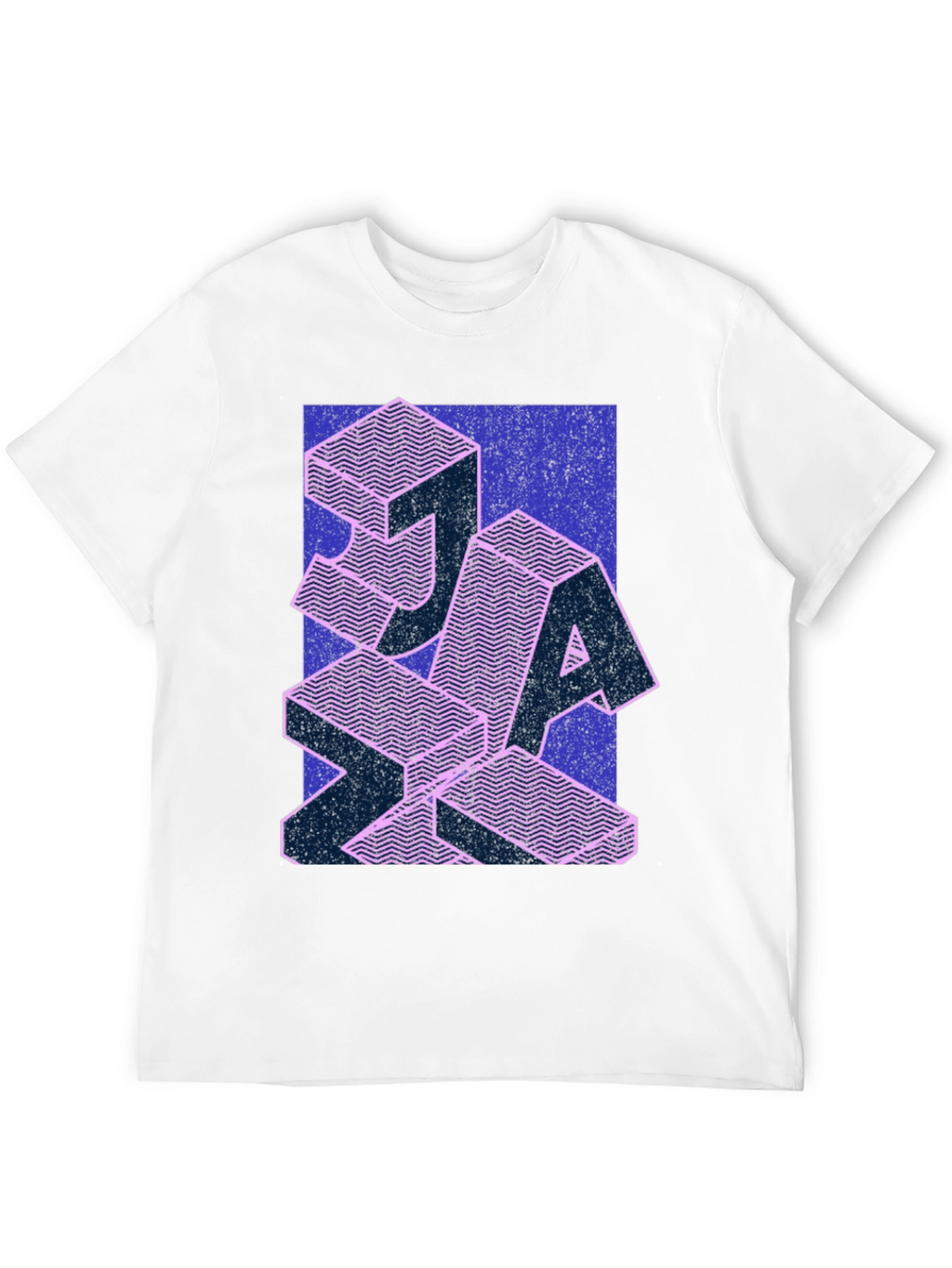 Retro Geometric Patterned T-Shirt