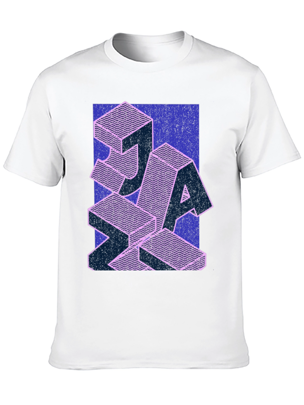 Retro Geometric Patterned T-Shirt
