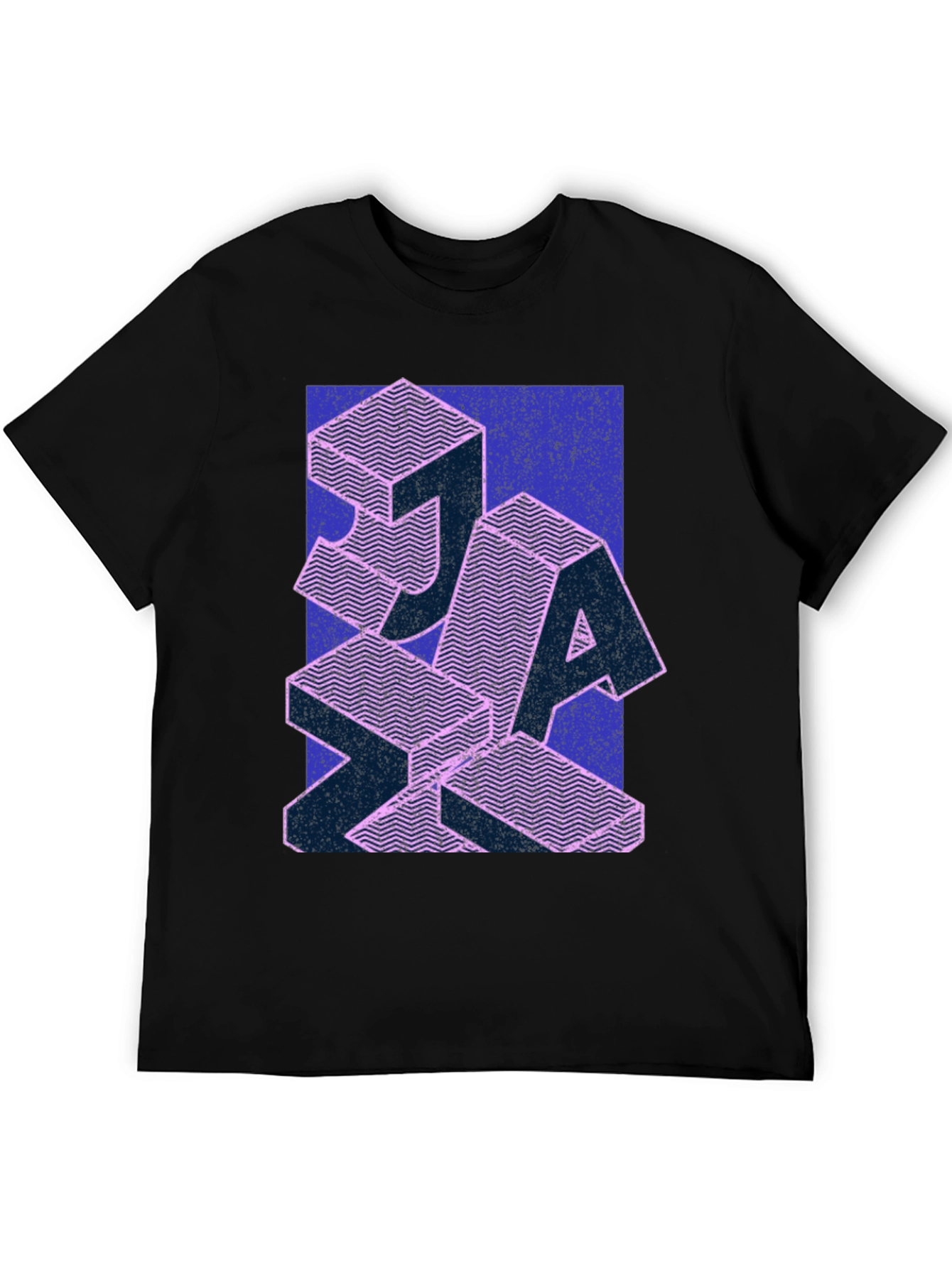 Retro Geometric Patterned T-Shirt