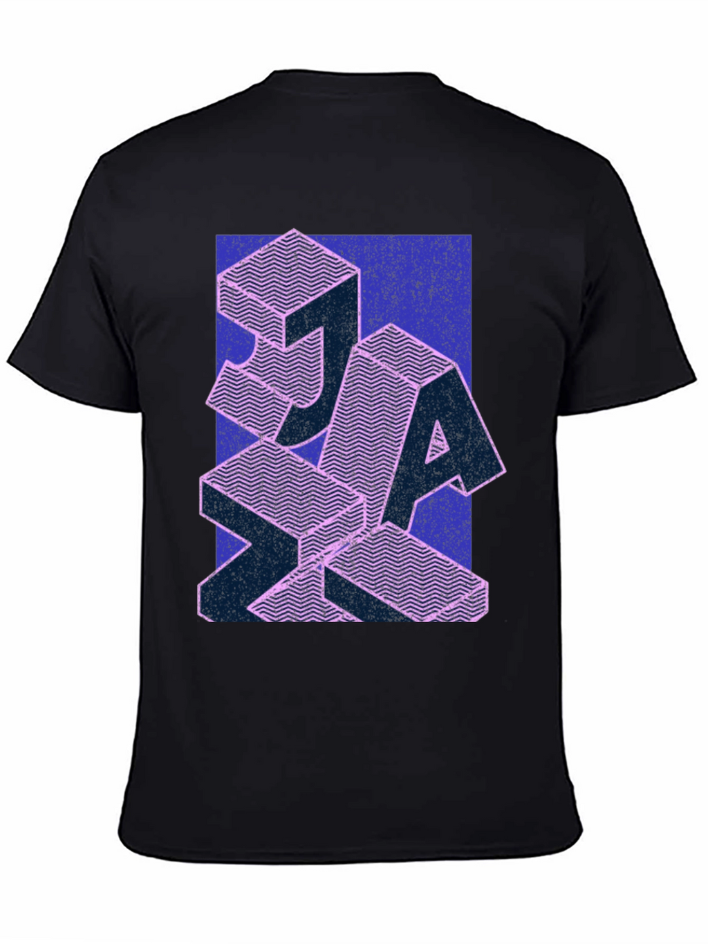 Retro Geometric Patterned T-Shirt