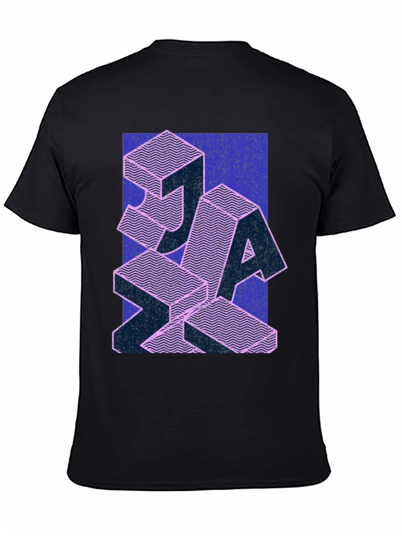 Retro Geometric Patterned T-Shirt