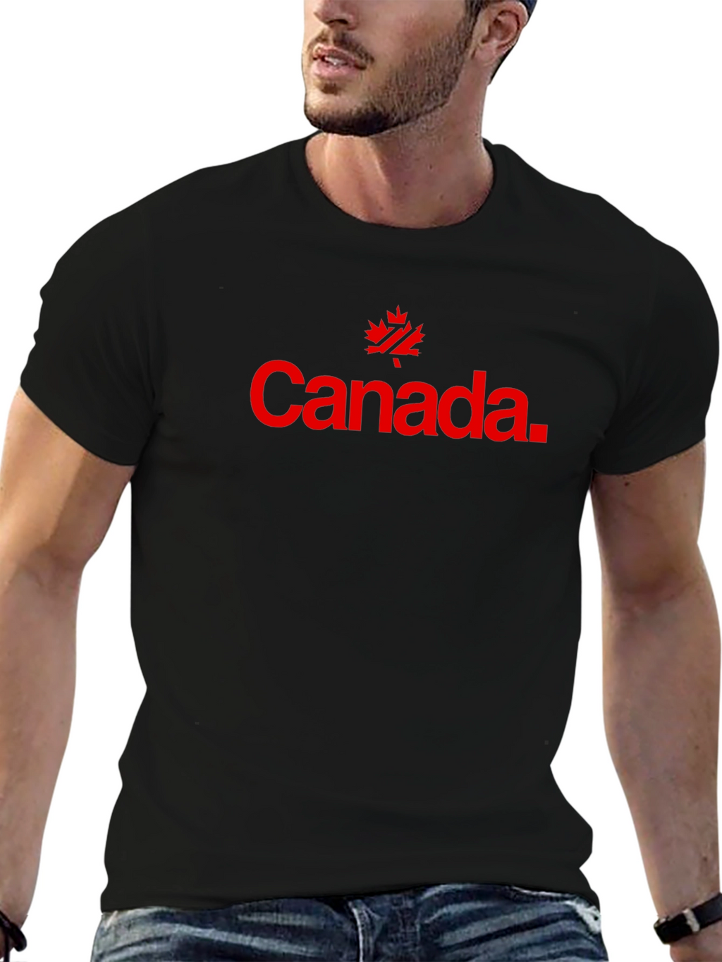 Canada Maple Leaf Graphic Black T-Shirt