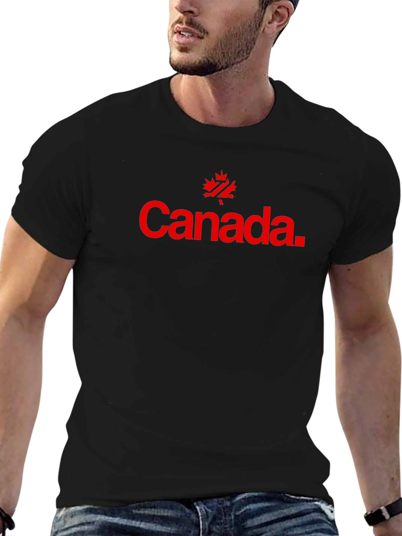 Canada Maple Leaf Graphic Black T-Shirt