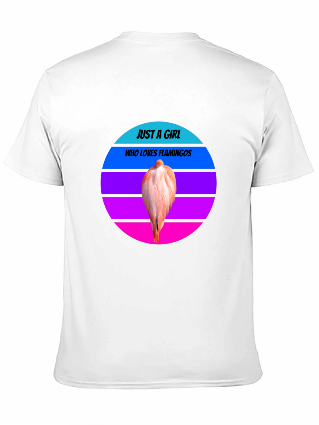 Just A Girl Who Loves Flamingos Black Tee