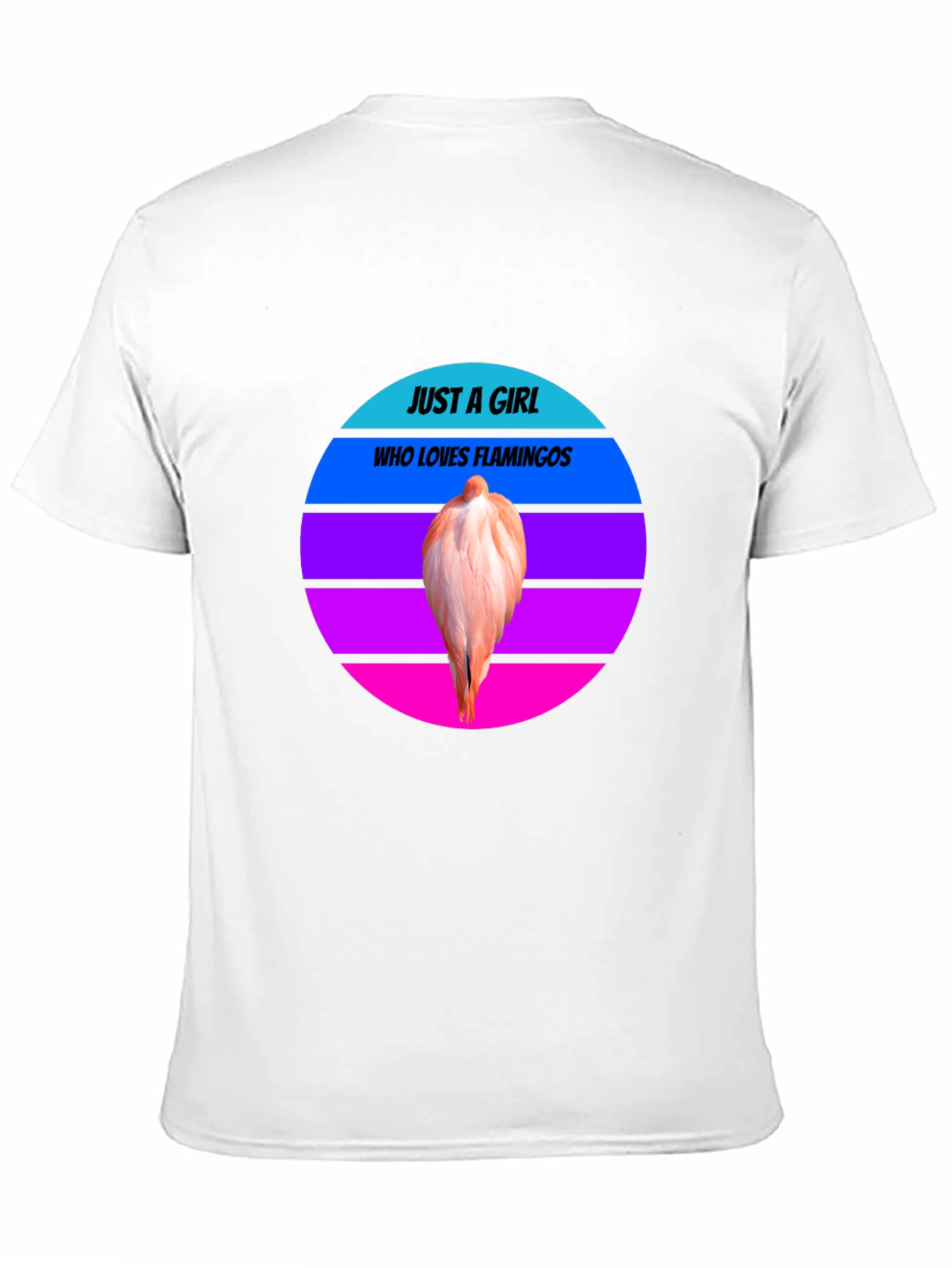 Just A Girl Who Loves Flamingos Black Tee