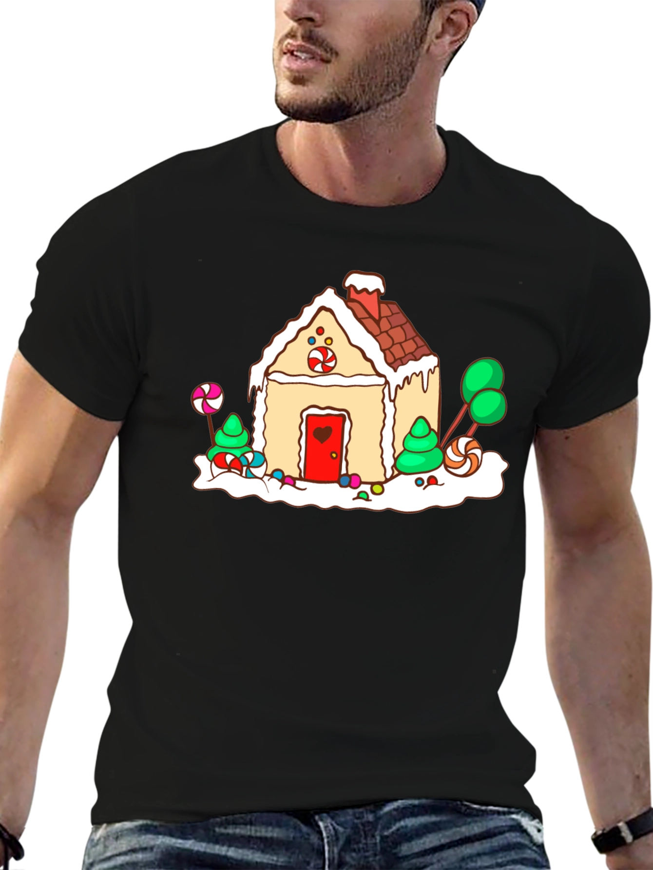 Gingerbread House T-Shirt - Holiday Festive Design