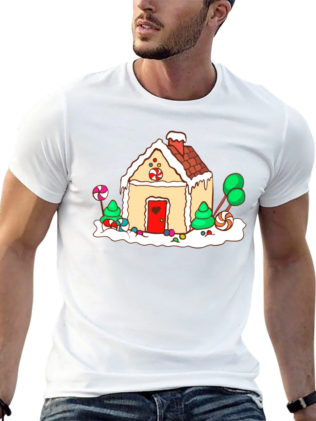 Gingerbread House T-Shirt - Holiday Festive Design