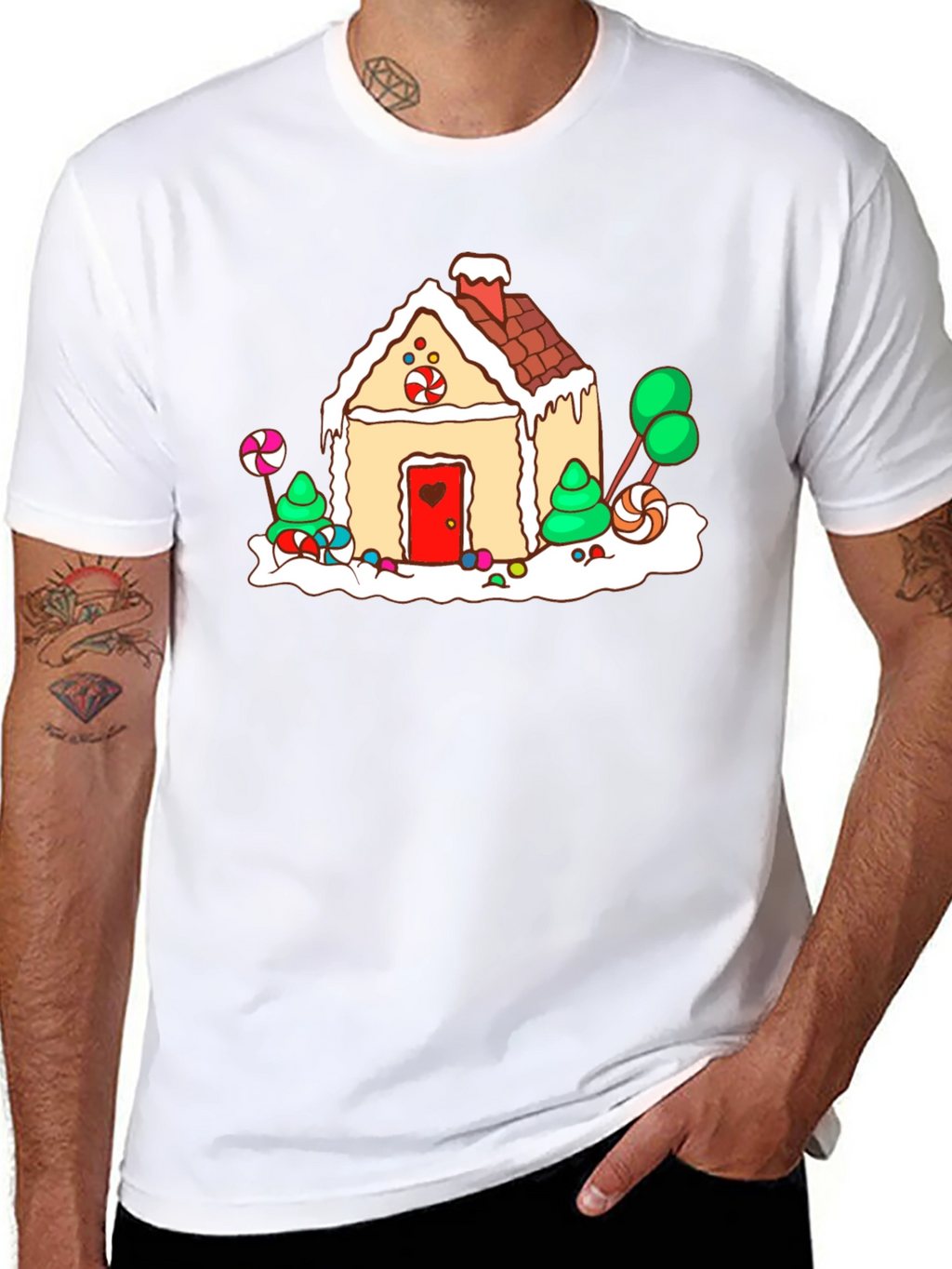 Gingerbread House T-Shirt - Holiday Festive Design