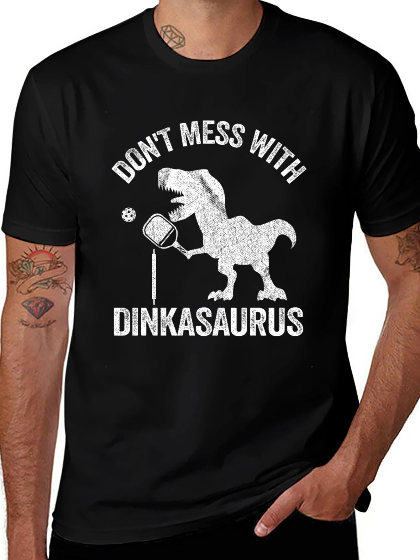 Dinkasaurus T-Shirt - Funny Pickleball Dinosaur Tee