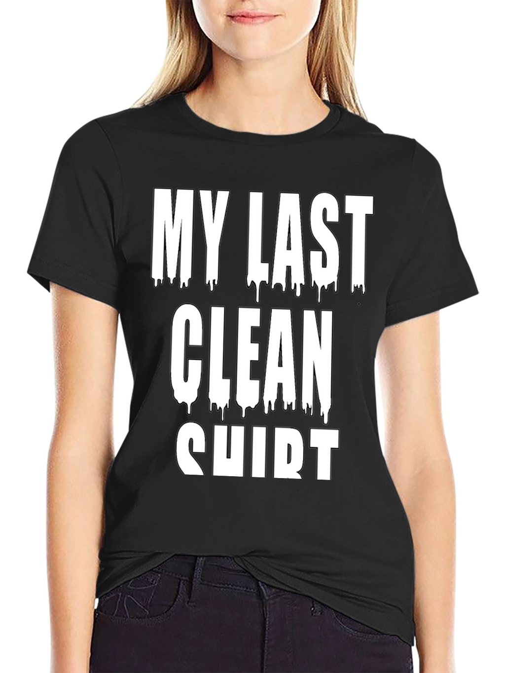 My Last Clean Shirt Graphic Tee - Black Cotton
