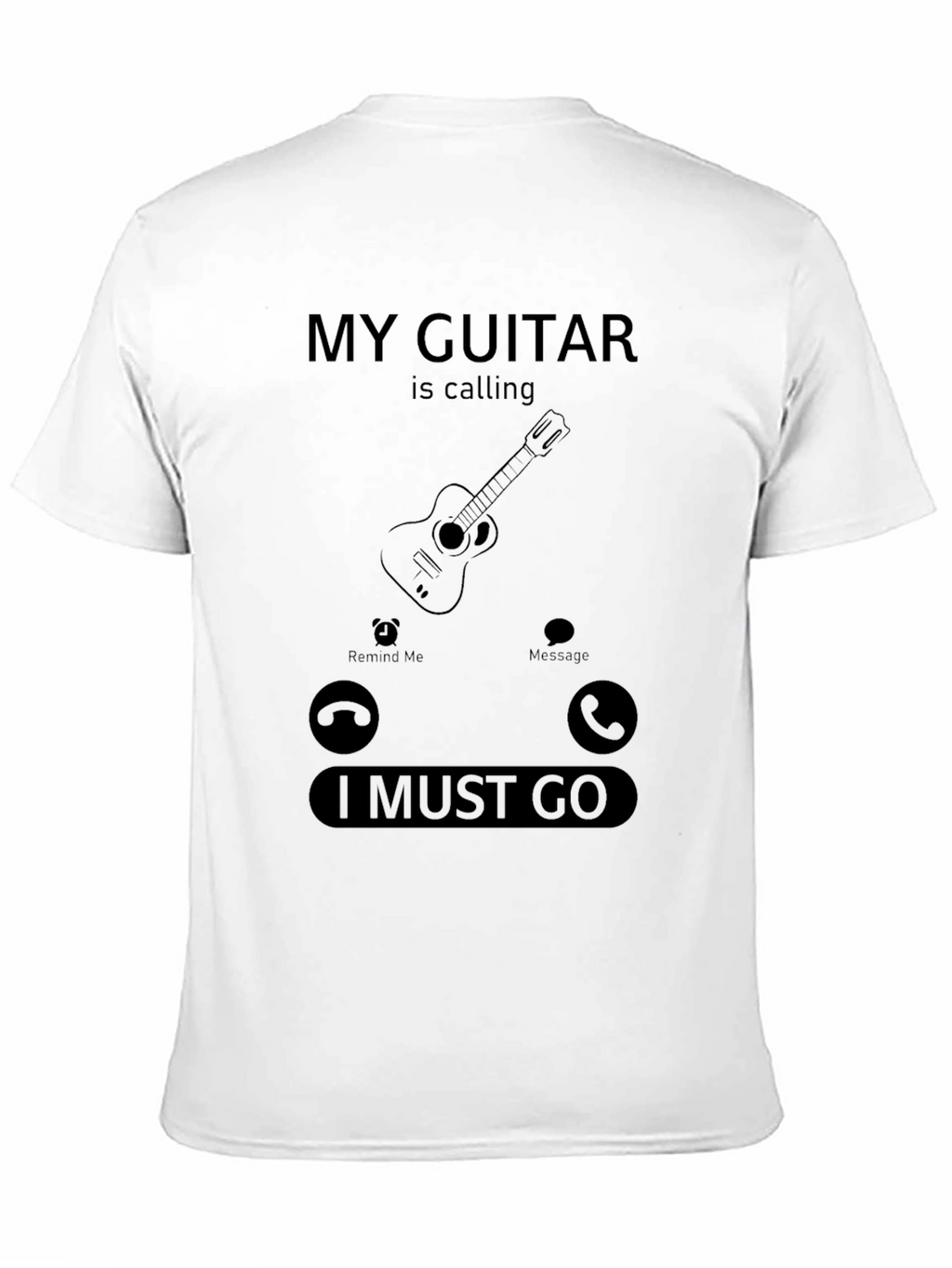 My Guitar Is Calling Black T-Shirt