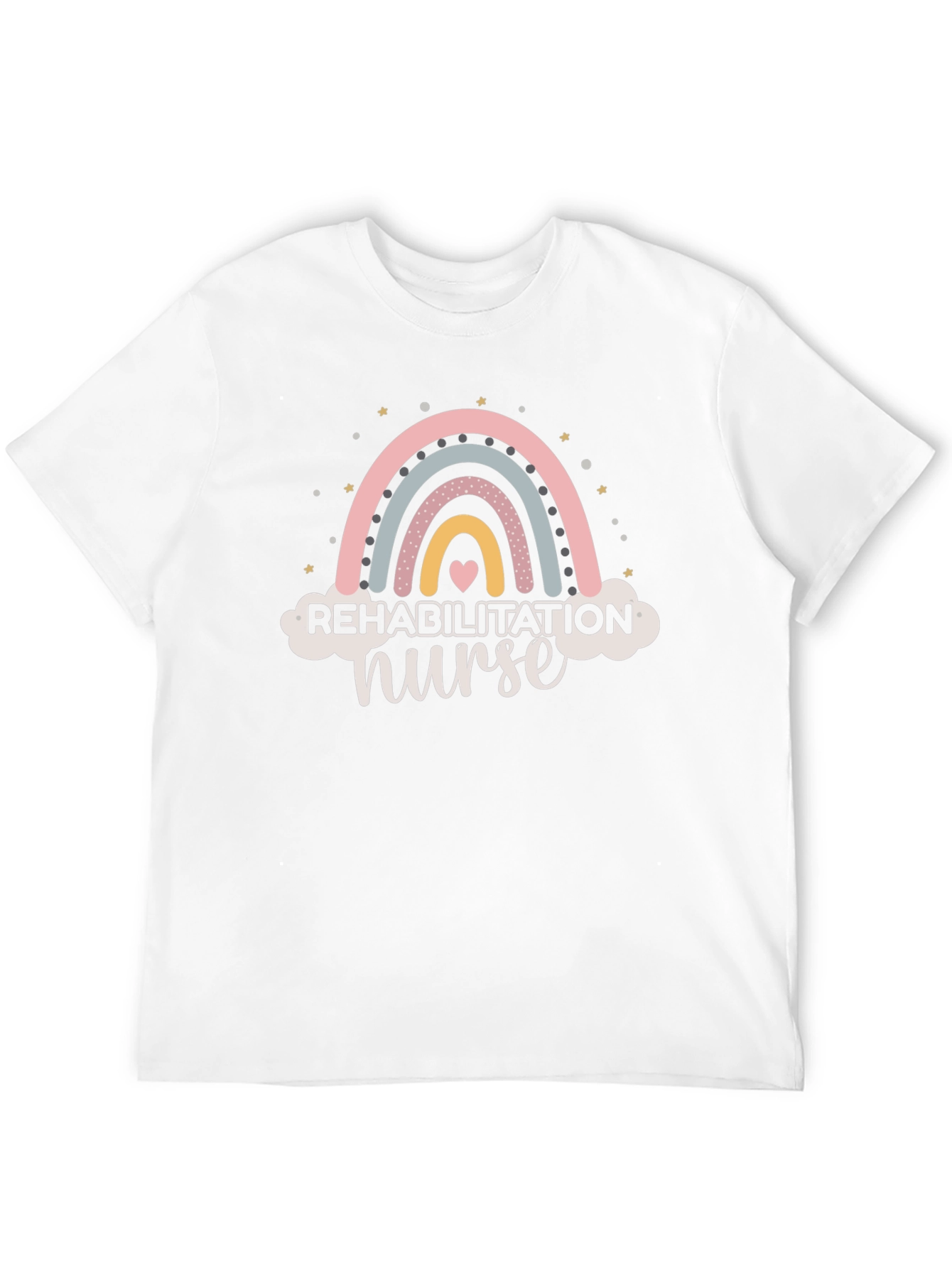 Rehabilitation Nurse Rainbow Graphic T-Shirt