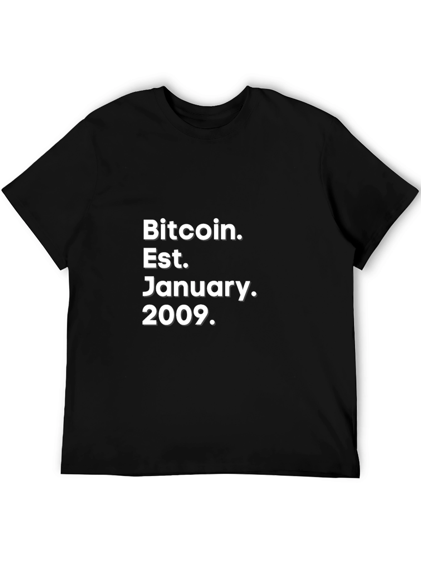 Bitcoin Est. January 2009 Black T-Shirt