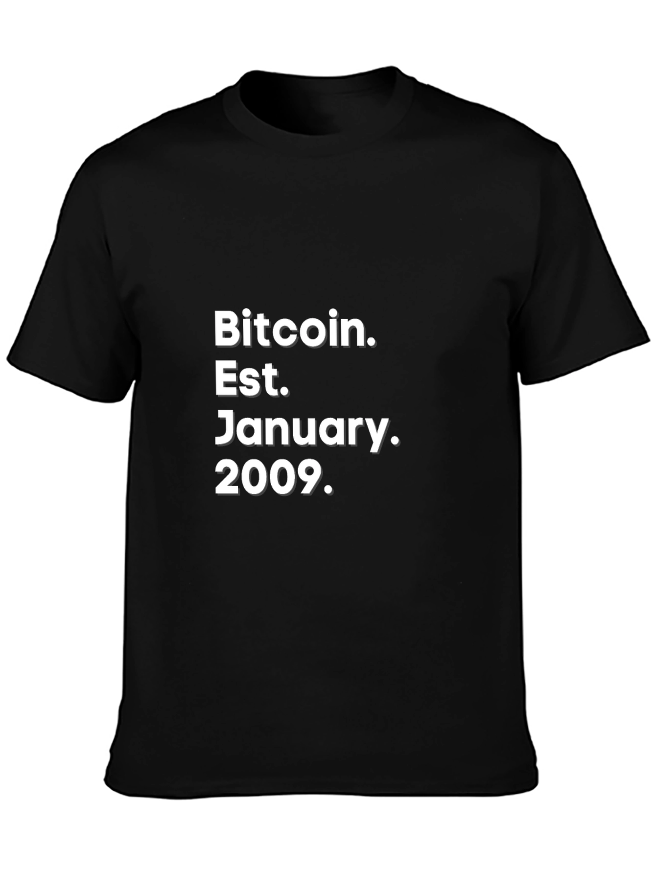 Bitcoin Est. January 2009 Black T-Shirt