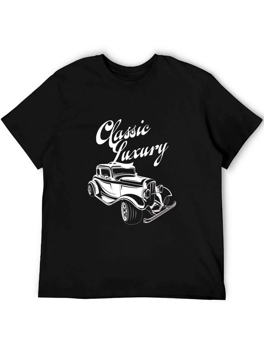 Classic Luxury Car Graphic T-Shirt - Stylish Black Tee