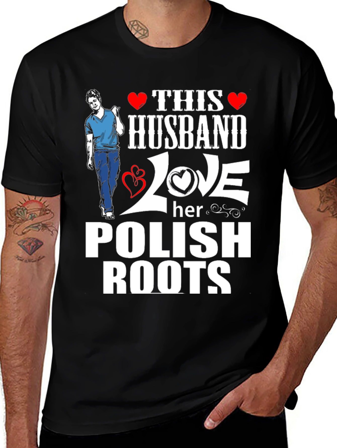 Husband Loves Her Polish Roots T-Shirt
