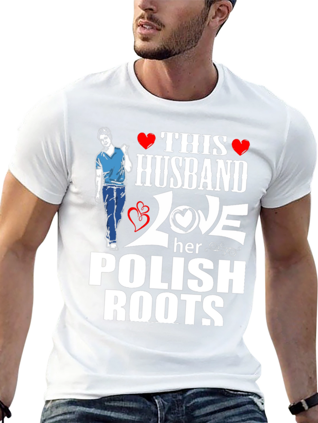 Husband Loves Her Polish Roots T-Shirt