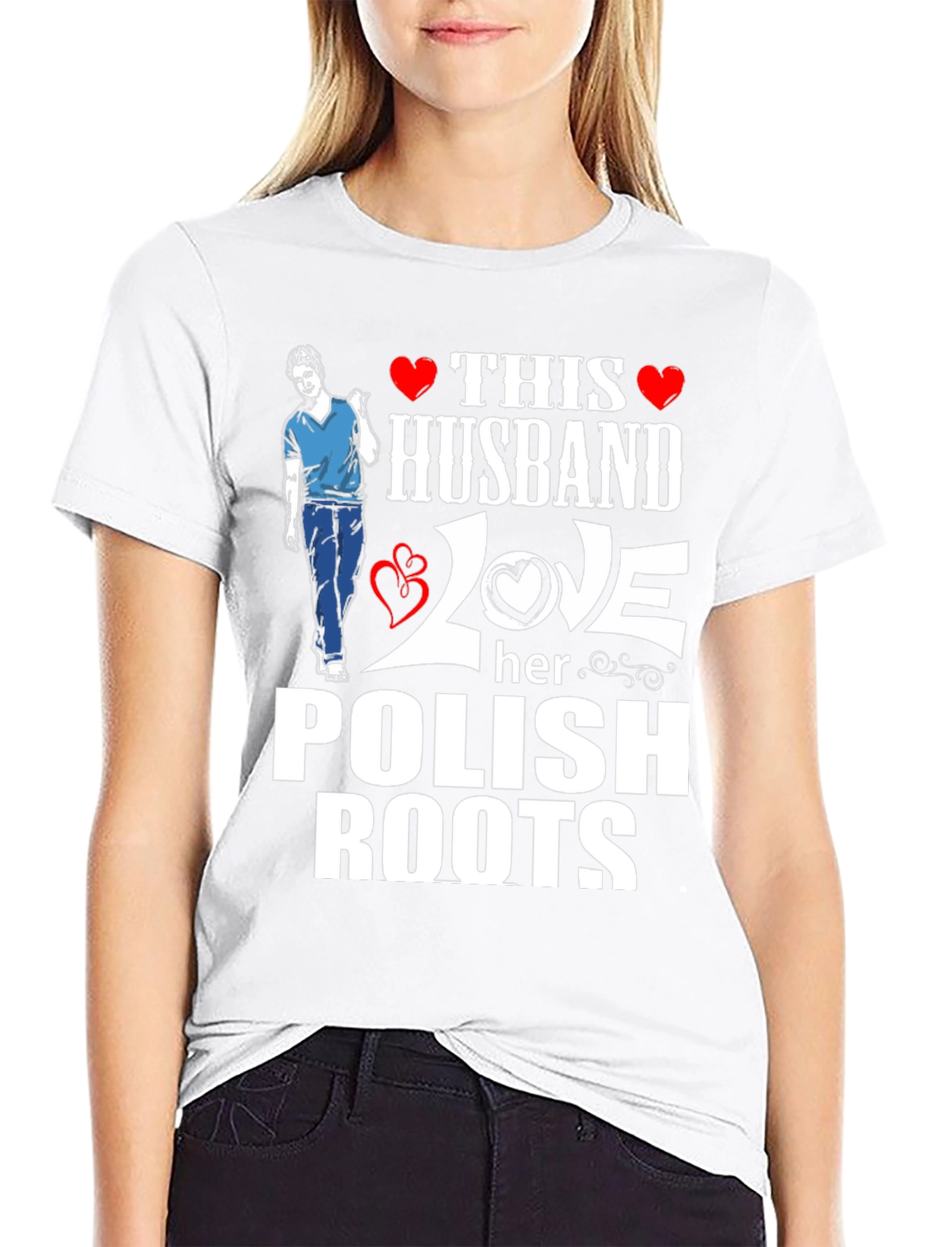 Husband Loves Her Polish Roots T-Shirt