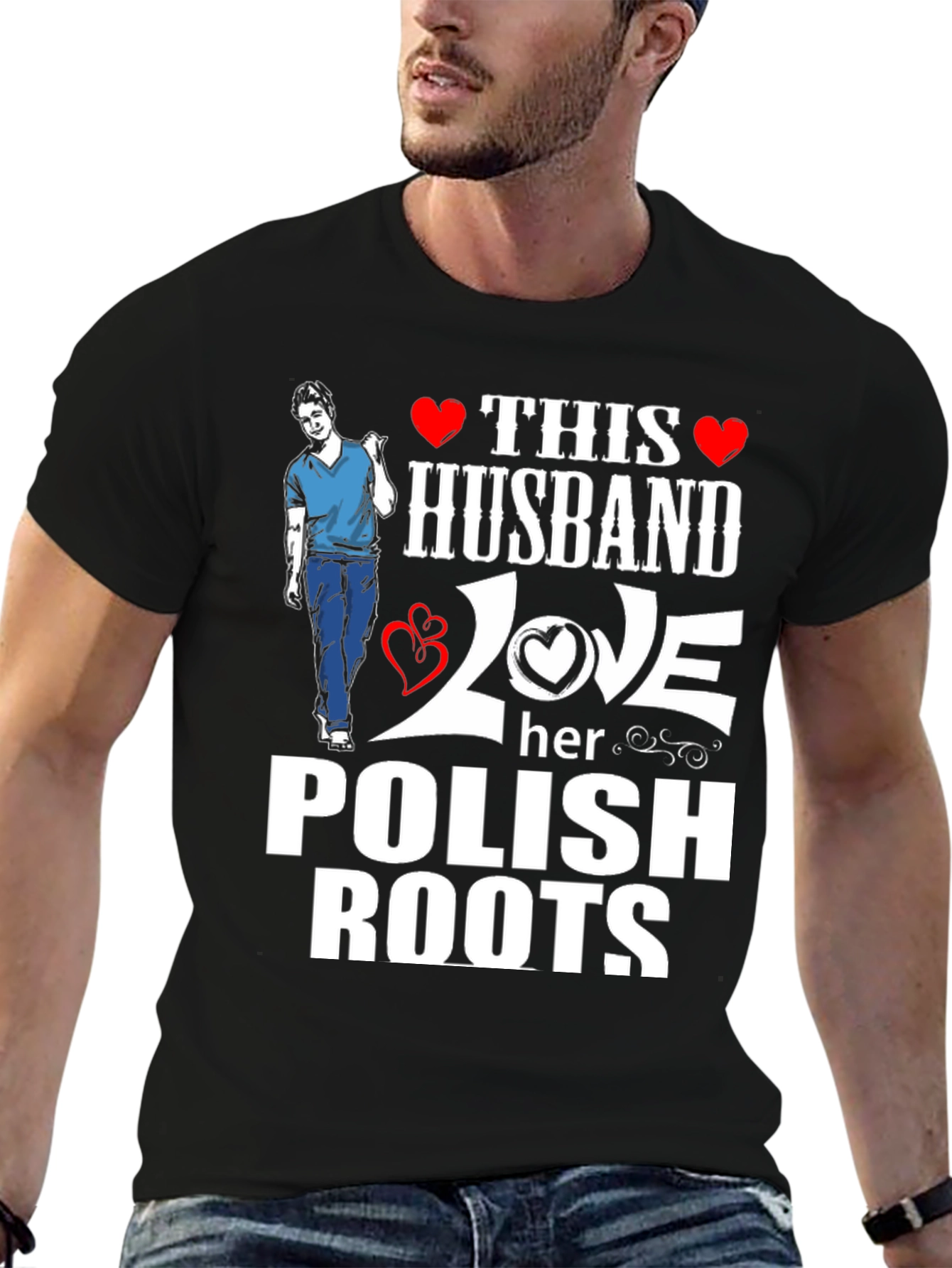 Husband Loves Her Polish Roots T-Shirt