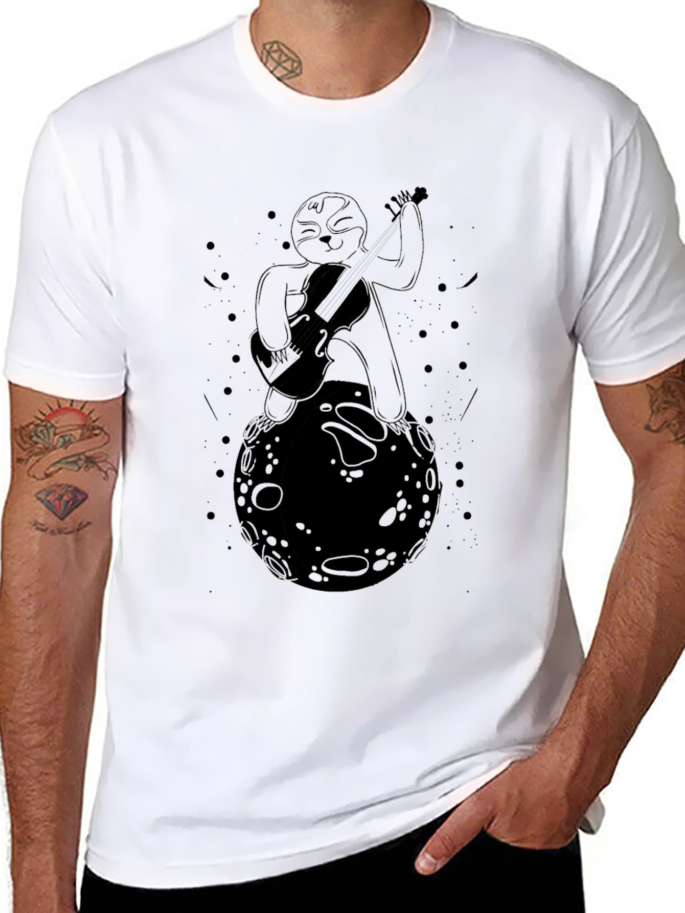 Sloth on the Moon Graphic T-Shirt