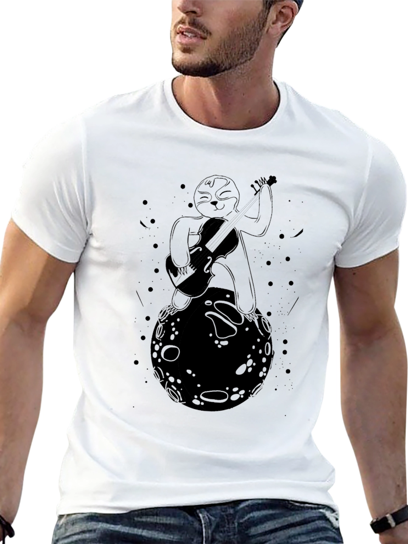 Sloth on the Moon Graphic T-Shirt