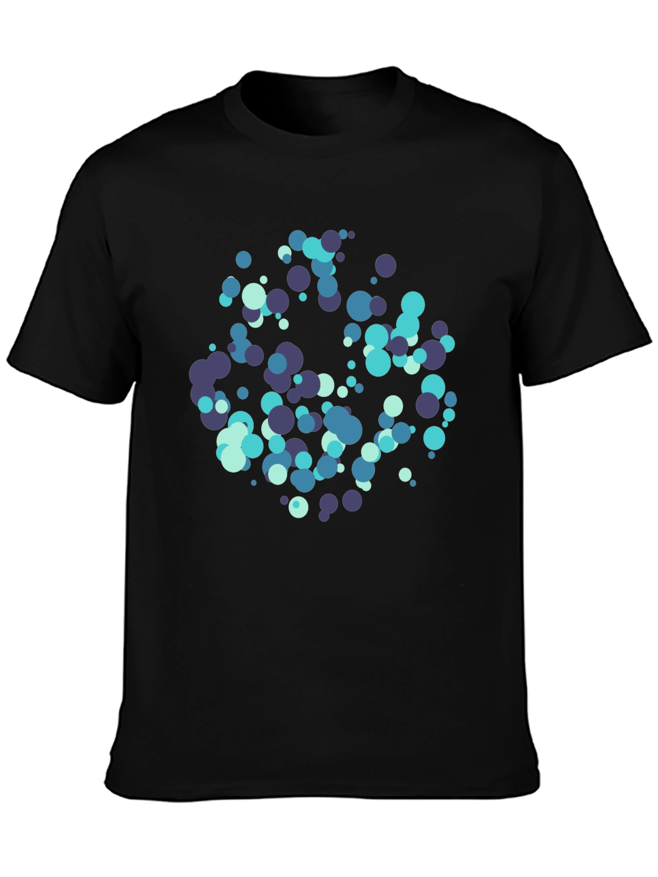 Modern Circles Graphic Black T-Shirt