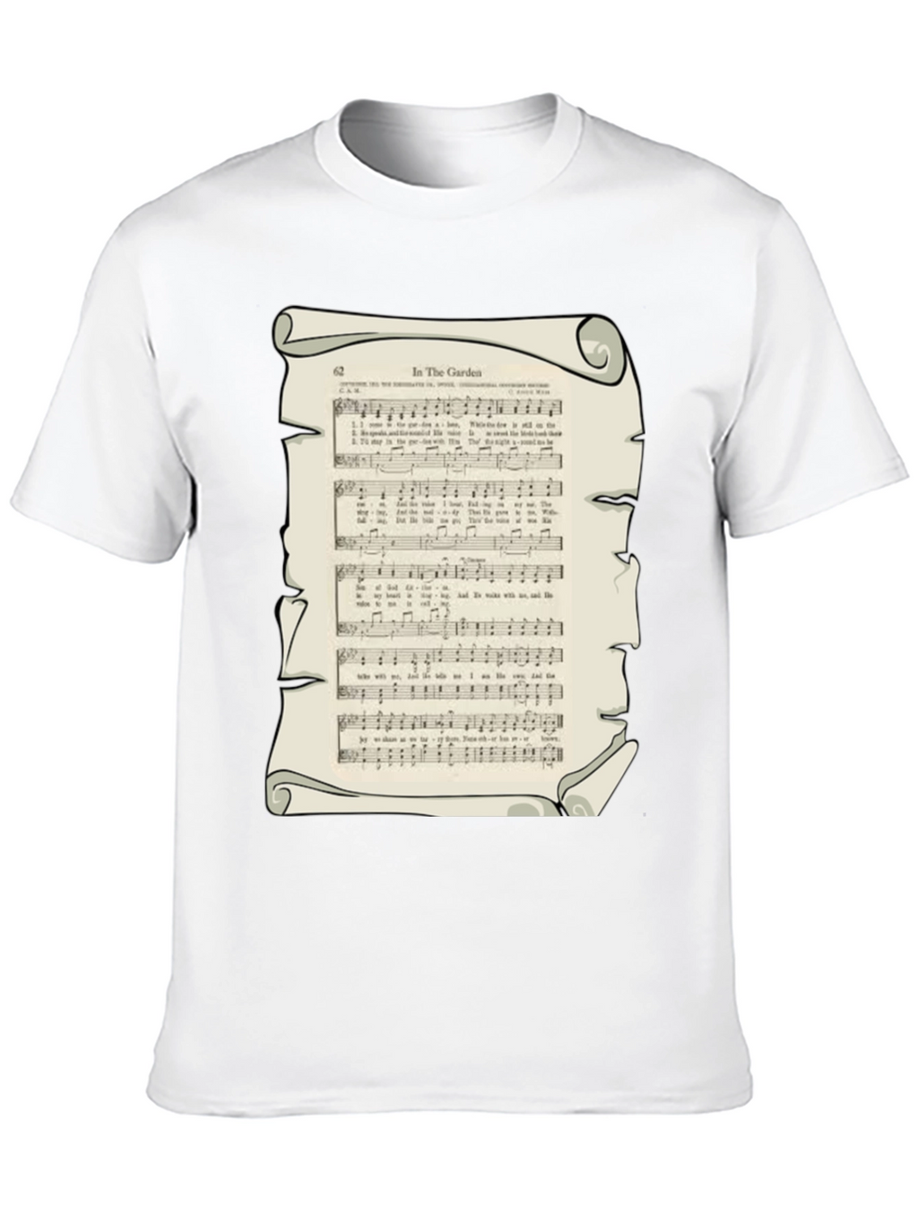In the Garden Sheet Music Graphic T-Shirt