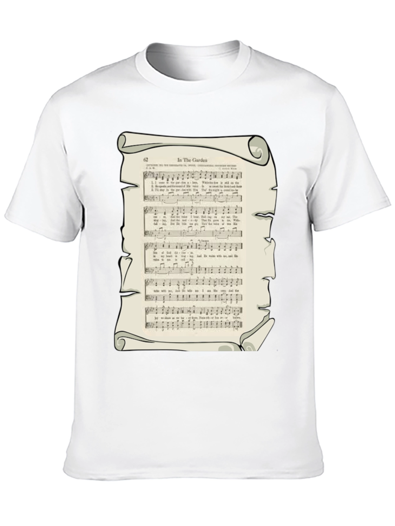 In the Garden Sheet Music Graphic T-Shirt