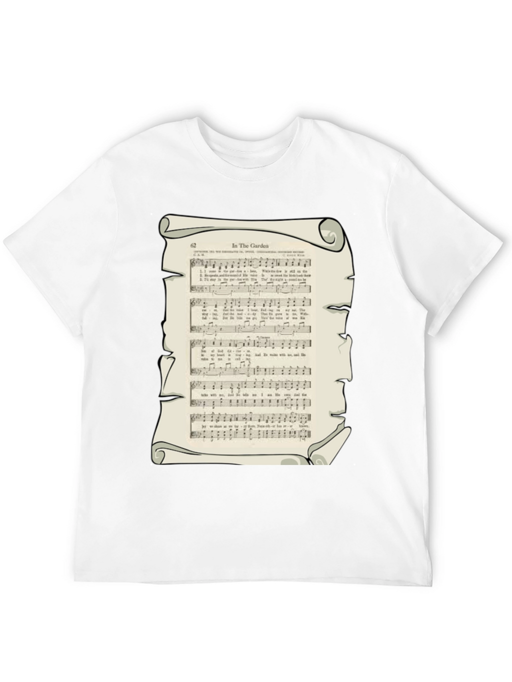 In the Garden Sheet Music Graphic T-Shirt