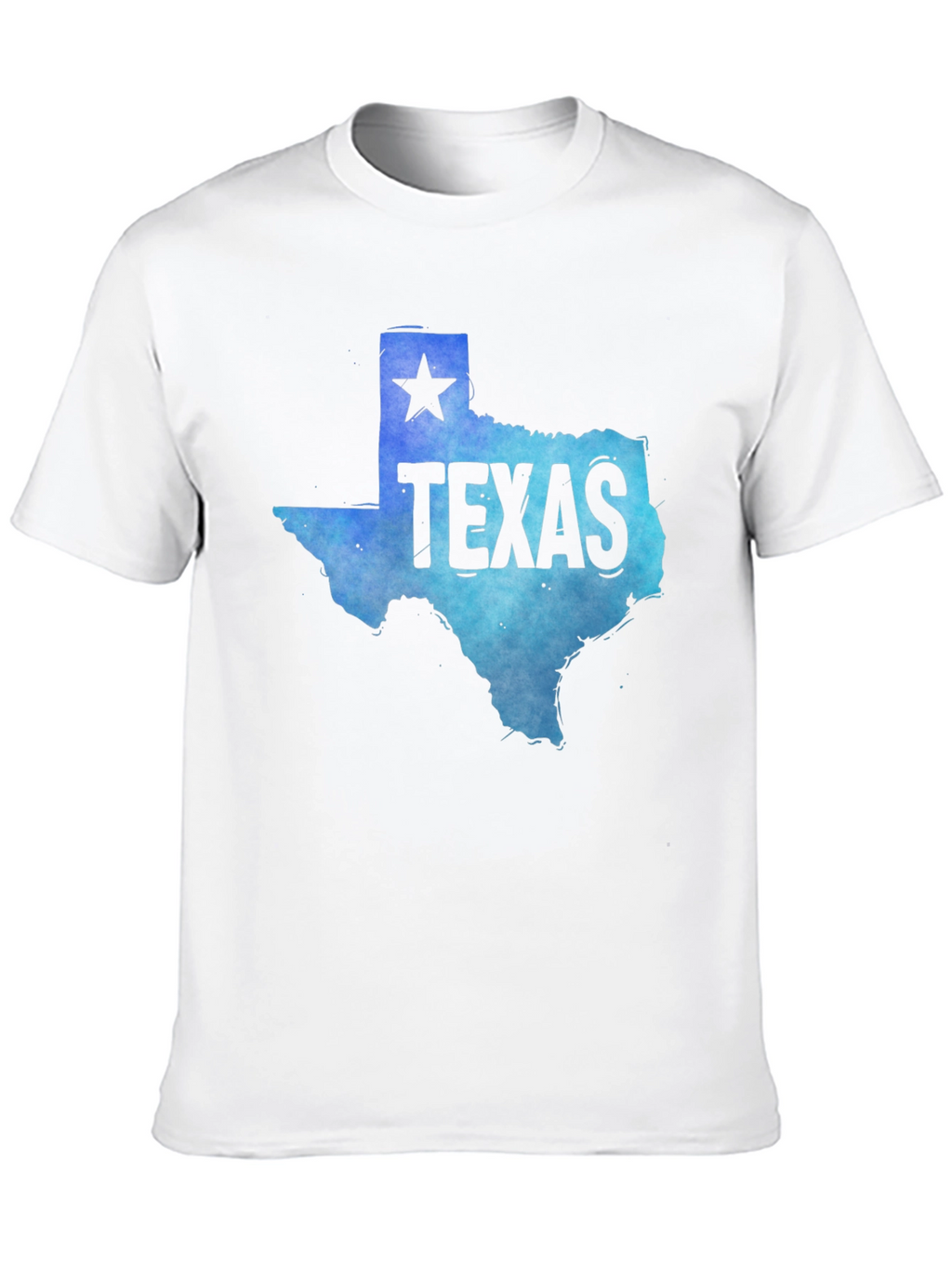 Texas State Map Graphic Tee - Mens Black T-Shirt