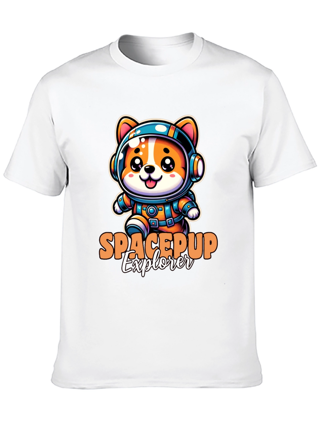 Space Pup Explorer Black T-Shirt