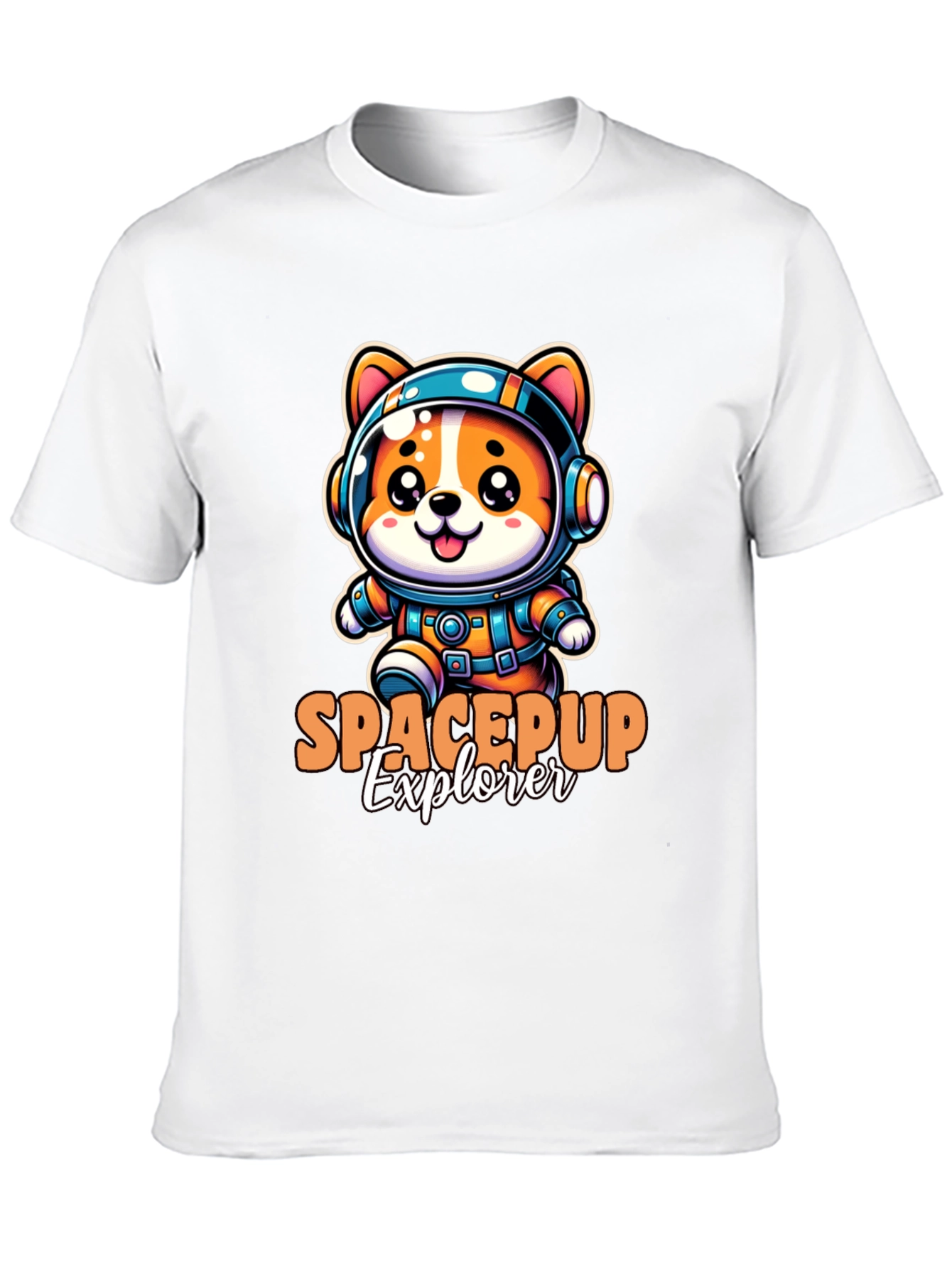 Space Pup Explorer Black T-Shirt