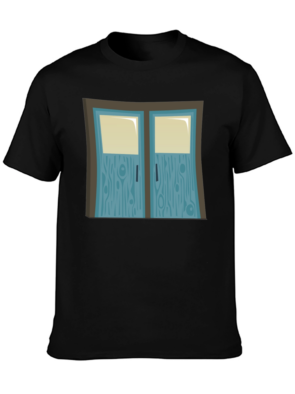 Cartoon Double Door Graphic Tee