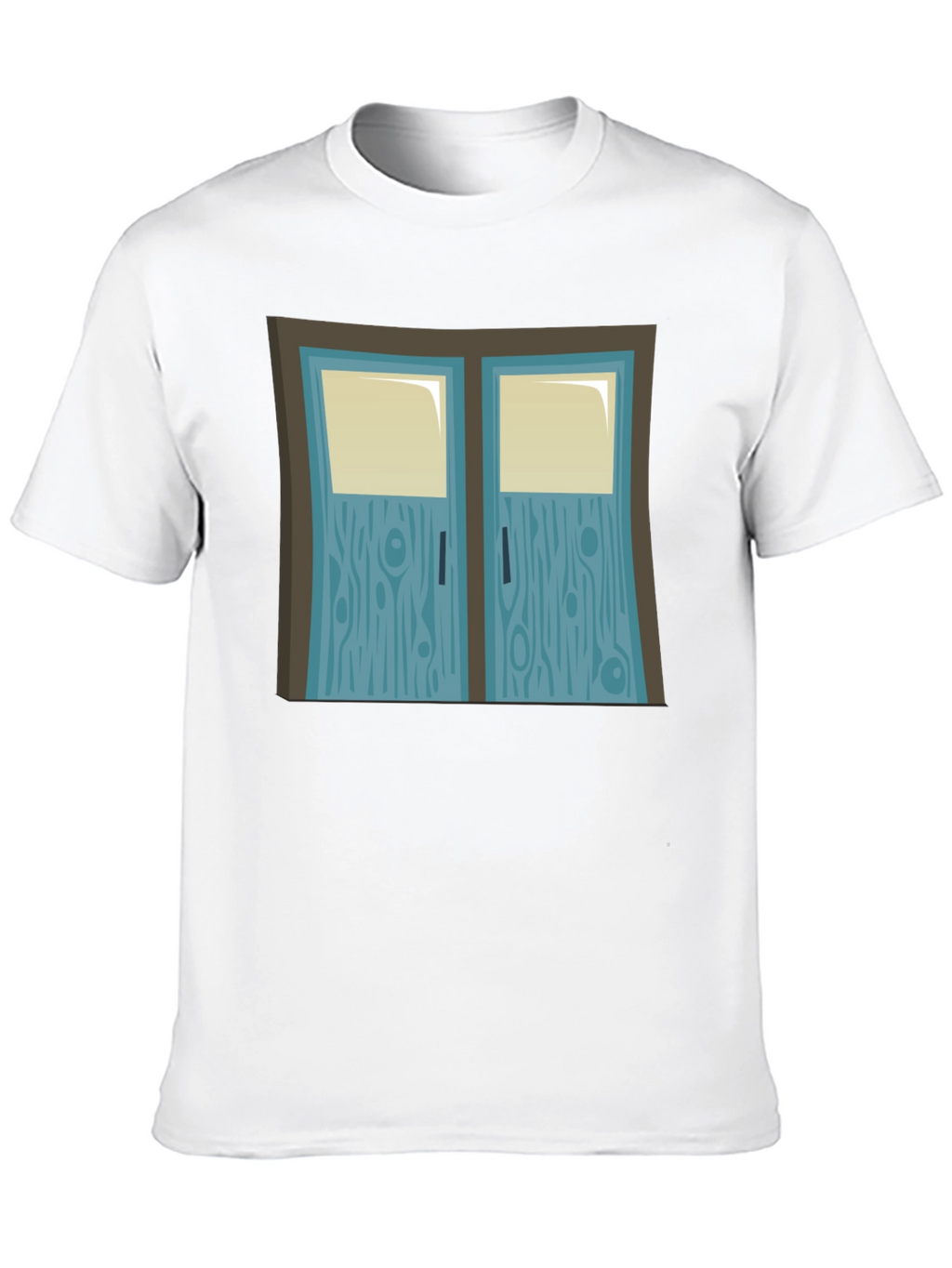 Cartoon Double Door Graphic Tee