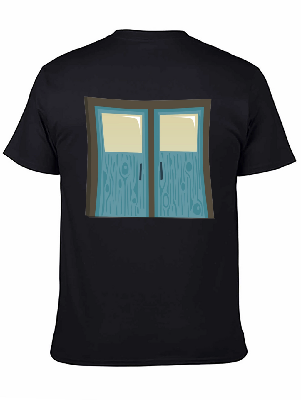 Cartoon Double Door Graphic Tee
