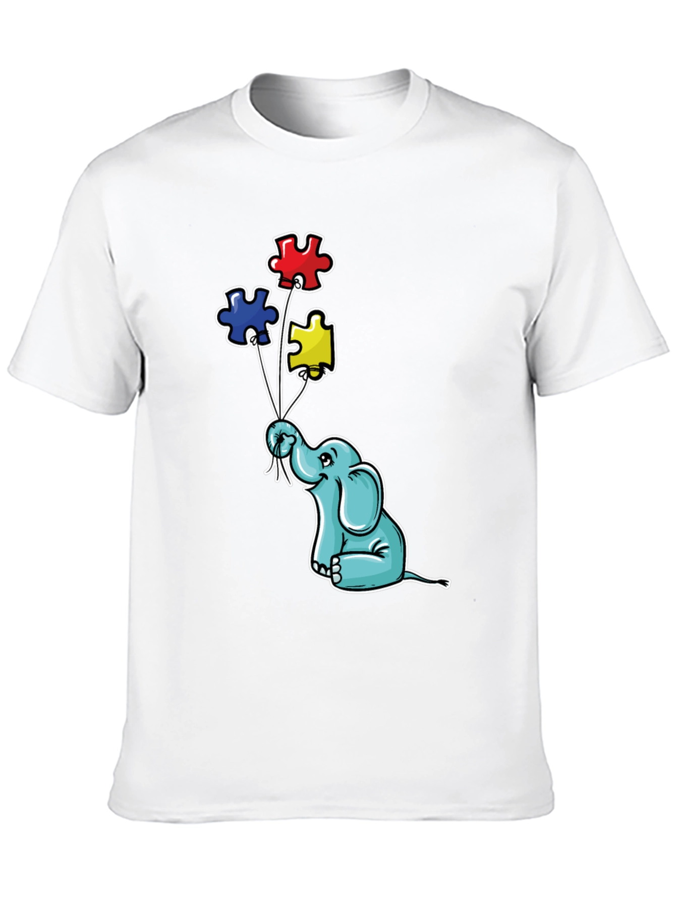 Elephant Puzzle Piece Autism Awareness T-Shirt