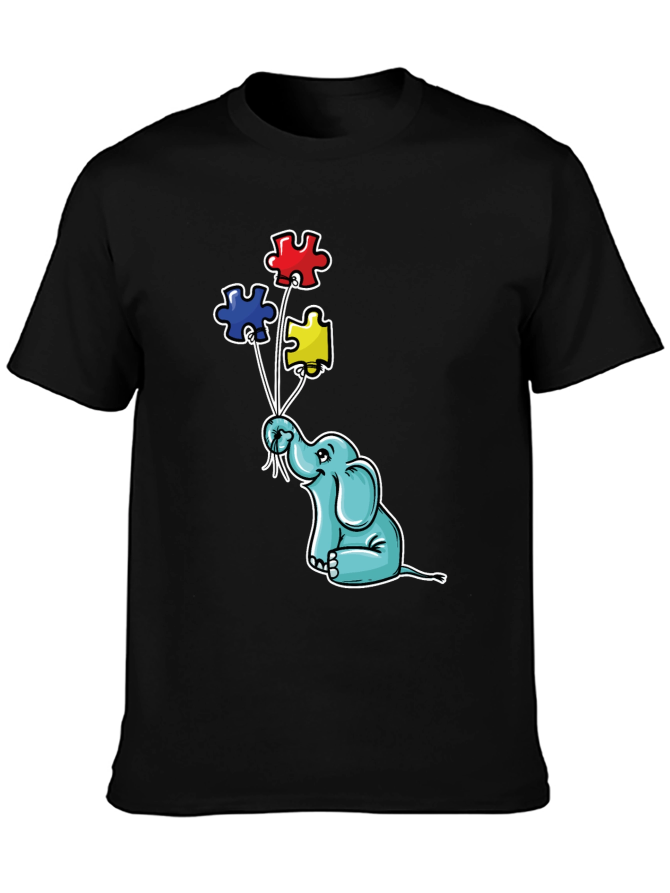 Elephant Puzzle Piece Autism Awareness T-Shirt