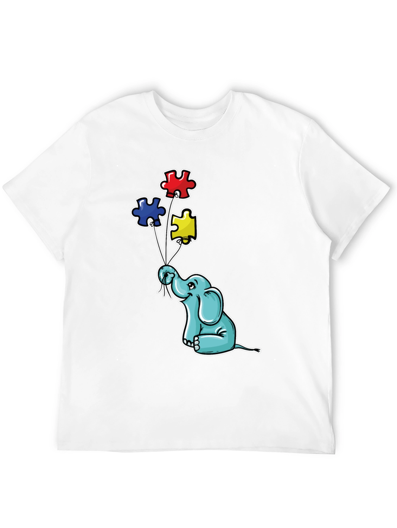 Elephant Puzzle Piece Autism Awareness T-Shirt