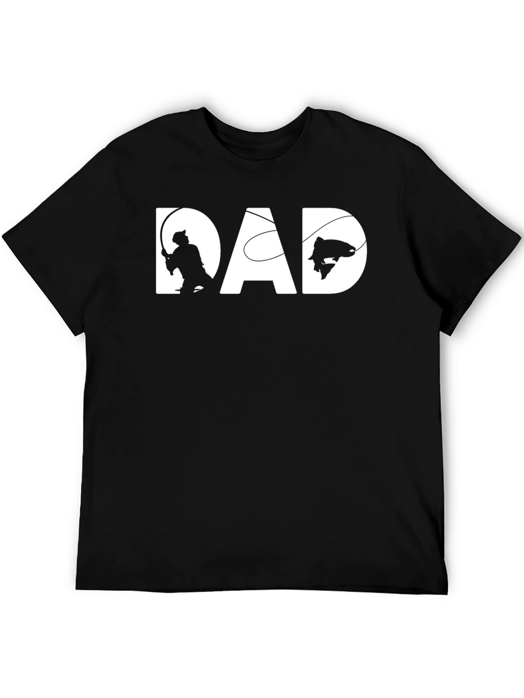 Fishing Dad T-Shirt - Black Cotton Tee