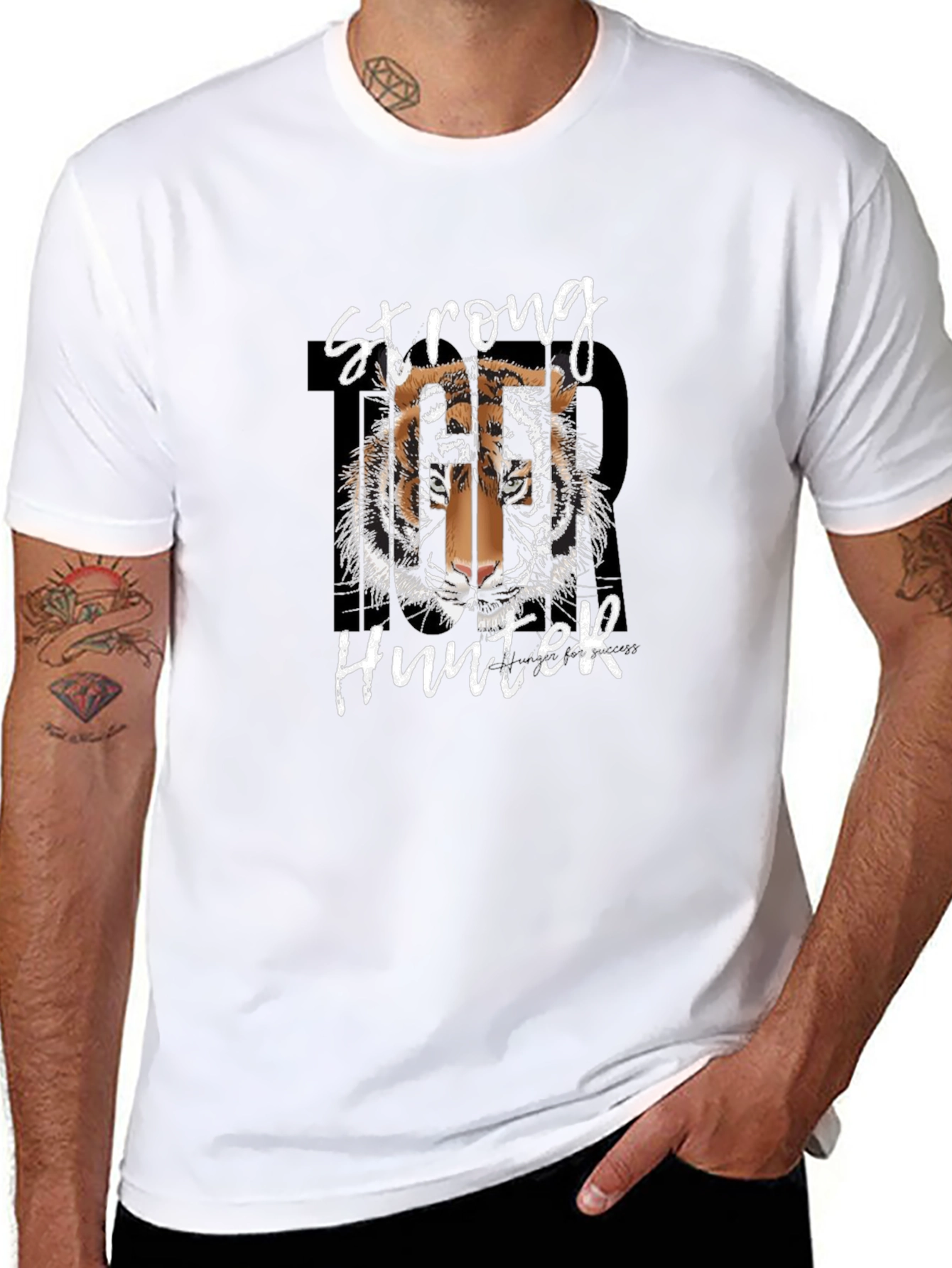 Strong Hunter Tiger Graphic T-Shirt