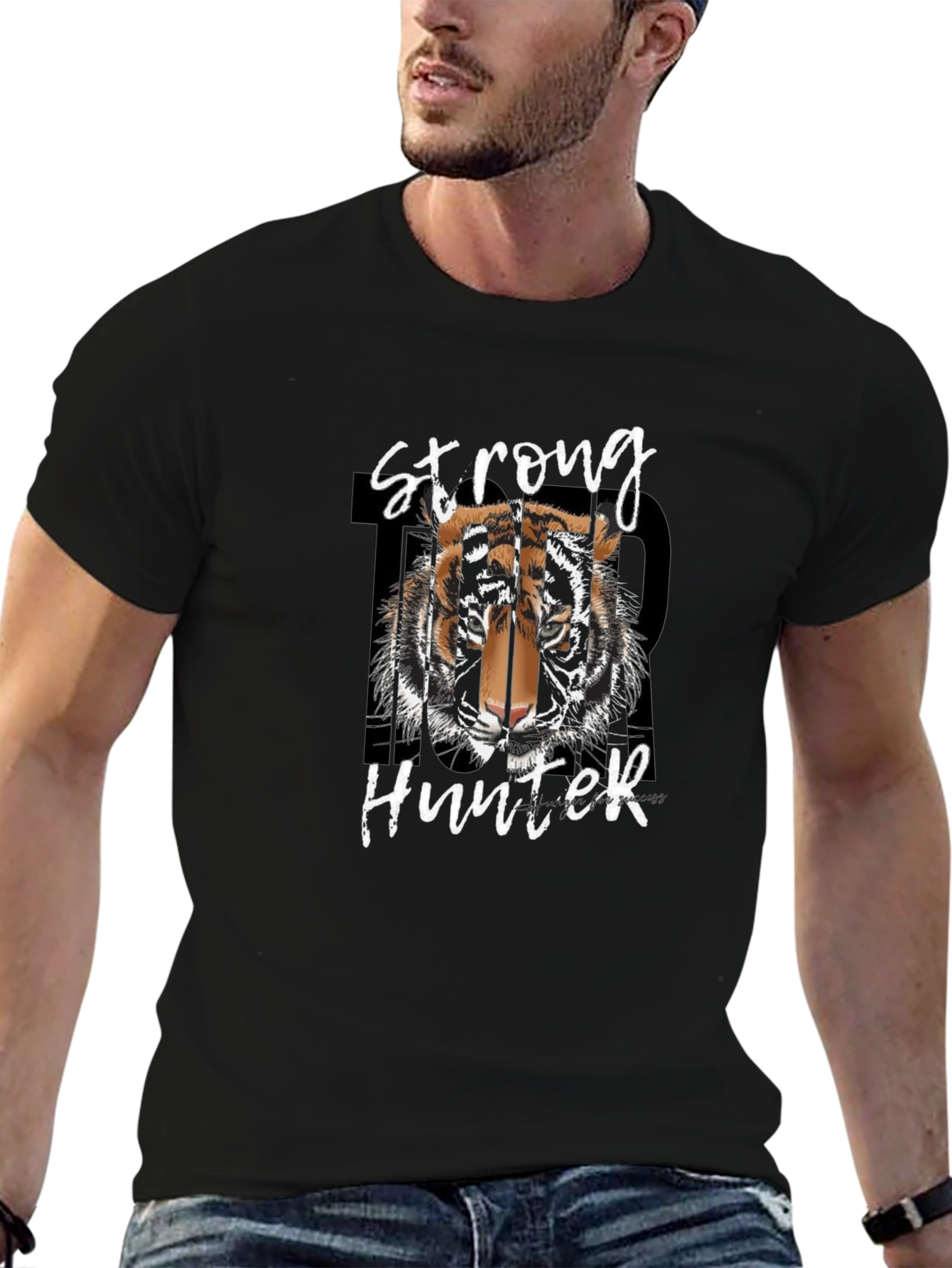 Strong Hunter Tiger Graphic T-Shirt