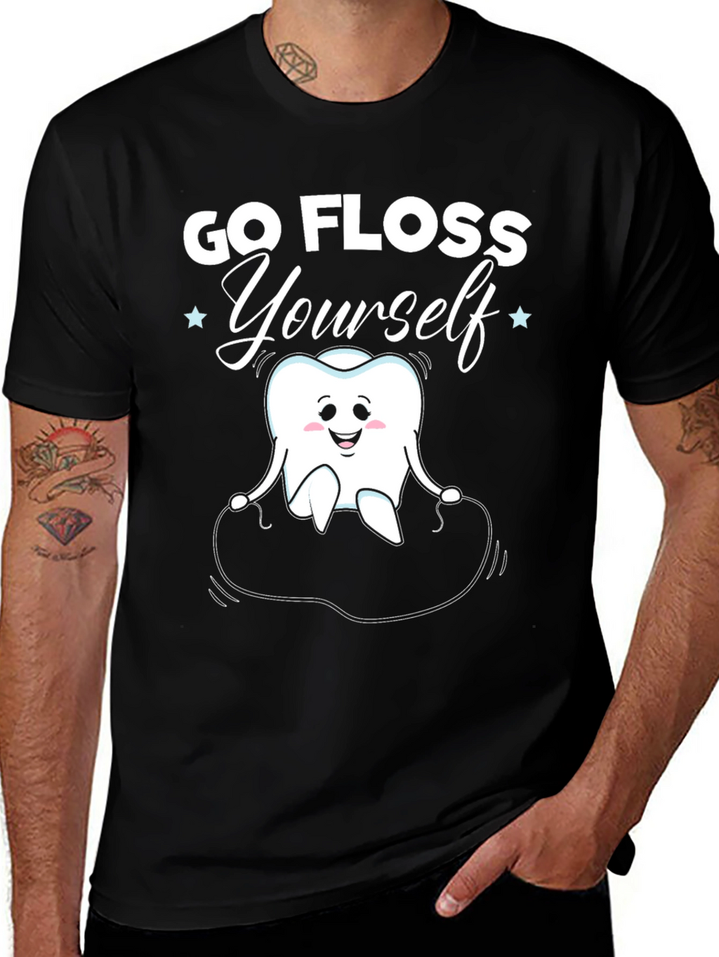 Go Floss Yourself Graphic T-Shirt - Dental Hygiene Tee