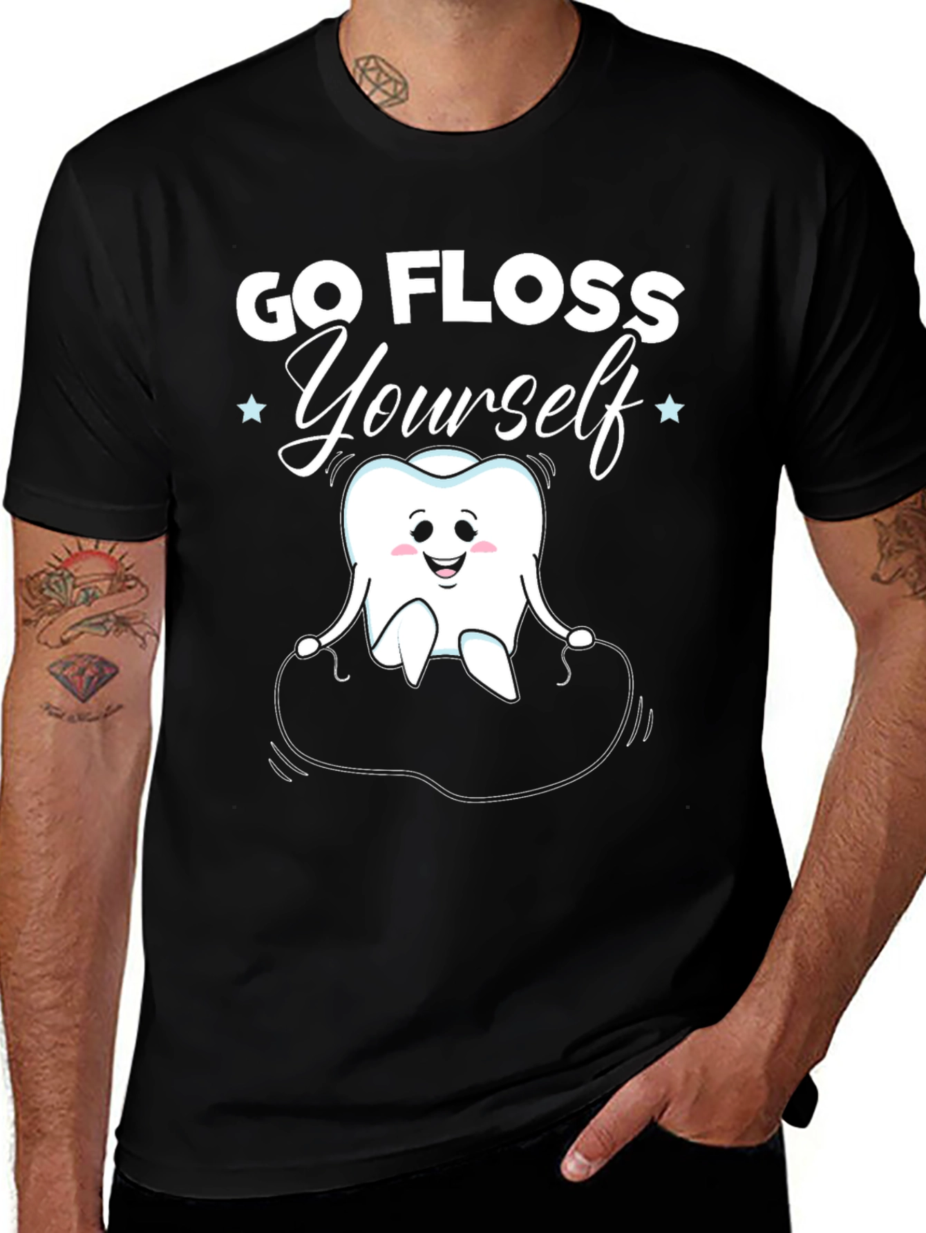 Go Floss Yourself Graphic T-Shirt - Dental Hygiene Tee