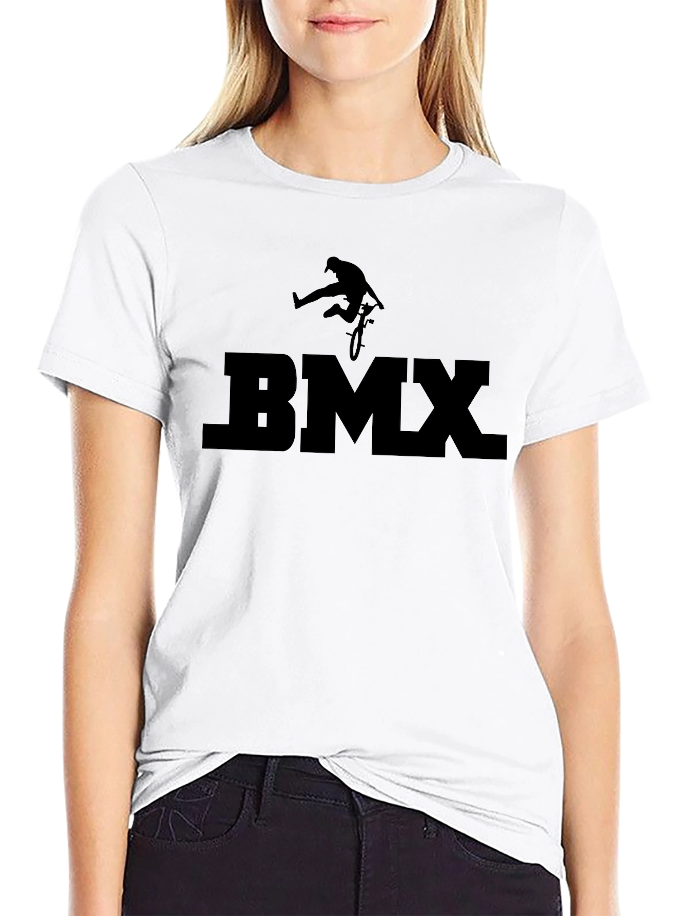 Black BMX Graphic Tee - Extreme Sports Shirt